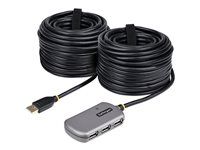 Startech USB Extender Hub, 24m USB 2.0 Extension Cable with 4-Port USB Hub, Active/Bus Powered USB Repeater Cable, Optional 10W Power Supply Included - USB-A Hub w/ ESD Protection (U02442-USB-EXTENDER) - Rozbočovač - 4 x USB 2.0