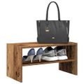 vidaXL Regál na topánky stohovateľné staré drevo 60x30x30,5 cm