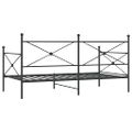 vidaXL Denná posteľ bez matraca Čierna 107x203 cm Oceľ
