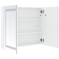 vidaXL LED kúpeľňová zrkadlová skrinka 80x12,2x68 cm