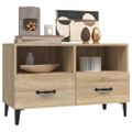 vidaXL TV skrinka dub sonoma 80x36x50 cm spracované drevo