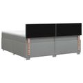 vidaXL Posteľ s boxspringom a matracom a LED Svetlosivá 200 x 200 cm