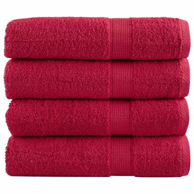 vidaXL Prémiové osušky SOLUND 4 ks fialové 100x150 cm 600 g/m2
