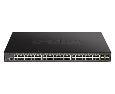 D-Link DGS-1250-52XMP 48-port Gigabit Smart Managed Switch with 4x 10G SFP+ ports, 370Watts