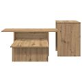 vidaXL Konzolový stôl Remeselný dub 91,5 x 35 x 38,5 cm