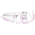 vidaXL Fóliovník s oceľovým rámom biely 64 m² 16x4x2 m