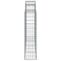 vidaXL Oblúkové gabionové koše 10 ks 200x30x120/140 cm pozink. železo