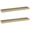 vidaXL Terasové nástenné police 2 ks dub 80x15x4 cm MDF