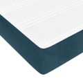 vidaXL Posteľný rám boxsping s matracom tmavomodrý 120x200 cm zamat