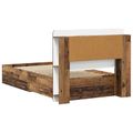 vidaXL Rám postele so skladom Staré drevo 80 x 200 cm Kompozitné drevo