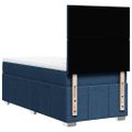 vidaXL Posteľný rám boxsping s matracom modrý 80x200 cm látka