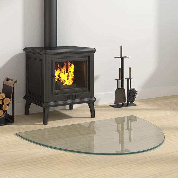vidaXL Krbová sklenená doska polkruhová 800x600 mm
