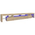 vidaXL TV skrinka s LED svetlami dub sonoma 260 x 36,5 x 40 cm