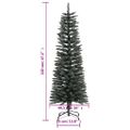 vidaXL Umelý úzky vianočný stromček so stojanom, zelený 120 cm, PVC