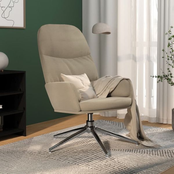 vidaXL Relaxačné kreslo bledosivé umelá semišová koža