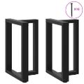 vidaXL Nohy k jedálenskému stolu v tvare T, 2 ks, čierne, 50x35x(72-73) cm, oceľ