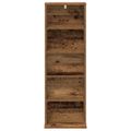 vidaXL CD Skrinka Staré drevo 33 x 23,5 x 97,5 cm Kompozitné drevo