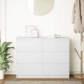 vidaXL Komoda biela 100x35x76 cm kompozitné drevo