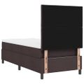 vidaXL Posteľ s pružinovým rámom Tmavo hnedá 100 x 200 cm látka