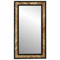 vidaXL Nástenné zrkadlo Obdĺžnikový Čierna a Hnedá 50 x 2 x 90 cm