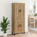 vidaXL Highboard 2 ks Remeselný dub 69,5 x 34 x 180 cm