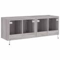 vidaXL TV nástenné skrinky s LED svetlami 2 ks sivé sonoma 60x35x41 cm