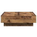 vidaXL Konferenčný stolík Staré drevo 90 x 90 x 28 cm Kompozitné drevo
