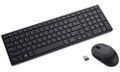 DELL KM555/ Anglická/ UK/ bezdrátová tichá klávesnice + myš/ USB/ černá Set klávesnice a myši, bezdrátový, UK, anglické rozložení, Bluetooth, USB, cerný