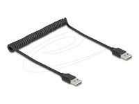 Špirálový kábel EASY-USB 2.0 Type-A samec na samec