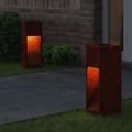vidaXL Solárna LED chodníková lampa 2 ks Teplá biela 18 x 18 x 50 cm