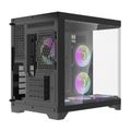 Počítačová skriňa Darflash FT418 + 6 ventilátorov aRGB (čierna)