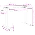 vidaXL Rám stola na státie čierny (94-135)x60x(70-114) cm oceľ
