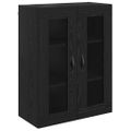 vidaXL Highboard Čierny dub 69,5 x 34 x 90 cm Kompozitné drevo