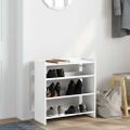 vidaXL Regál na topánky biely 60x25x62 cm spracované drevo