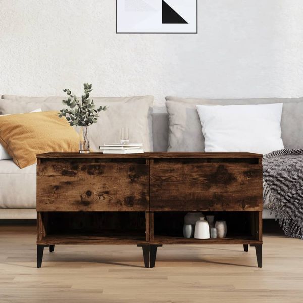 vidaXL Bočné stolíky 2 ks dymový dub 50x46x50 spracované drevo