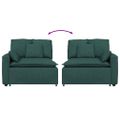 vidaXL Modulárna opierka na ruky s vankúšmi, tmavozelená, 100 cm