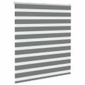 vidaXL Zebra roleta tmavošedá 135x150 cm šírka látky 130,9cm polyester
