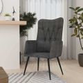 vidaXL Kreslo wingback čierne plátno