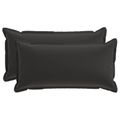 vidaXL Poťah na podložku 2 ks HOUTEN Čierna 40 x 80 cm Polyester