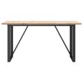 vidaXL Jedálenský stolík v tvare O 160x80x75,5 cm borovica a oceľ
