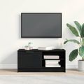 vidaXL TV skrinka 80 x 35 x 36,5 cm Čierny dub Kompozitné drevo