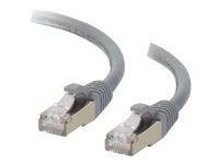 Patch kabel - RJ-45 (M) do RJ-45 (M) - 10 m - STP - CAT 6a - lisovaný, provedení bez hrbolků, licna - šedá