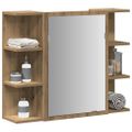 vidaXL Zrkadlová skrinka dub artisan 80x20,5x64 cm spracované drevo