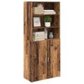 vidaXL Highboard Staré drevo 80 x 42,5 x 185 cm Kompozitné drevo