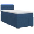 vidaXL Posteľ boxspring s matracom Modrá 90 x 200 cm Látka