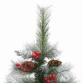 vidaXL Umelý vianočný stromček Zelená a biela 150 cm PVC, kov a plast
