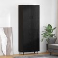 vidaXL Highboard 2 ks Čierny dub 69,5 x 34 x 180 cm Kompozitné drevo