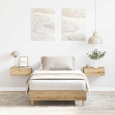 vidaXL Posteľný rám bez matraca dub artisan 100x200cm kompozitné drevo