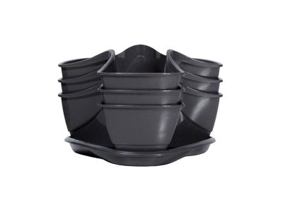 Kvetináč na bylinky COUBI HERBAL grafit 29,5x29,5x38cm