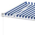 vidaXL Samostatne stojaca automatická markíza 450x300 cm modro-biela